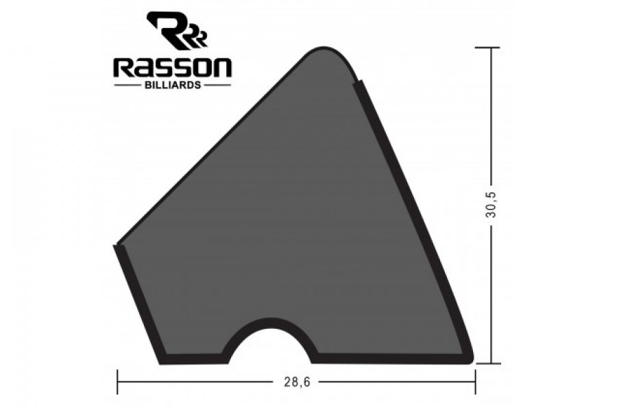 Резина для бортов Rasson U-118 182см 12фт 6шт. Комплектующие для бильярдного стола